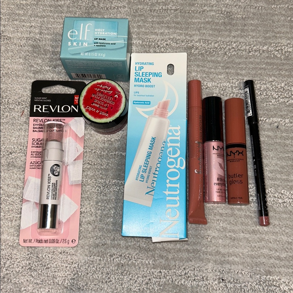 Lip care bundle: 8 full size items NEW